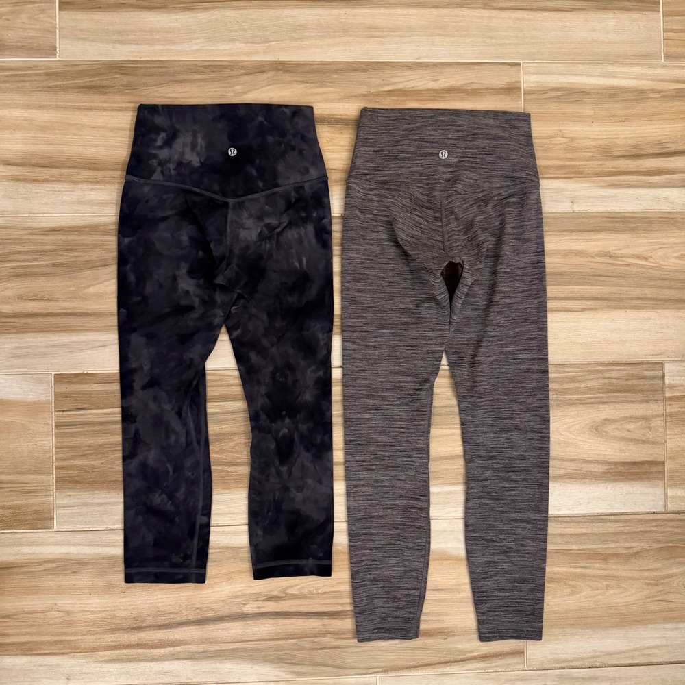 Lululemon Align High Rise Leggings Bundle Size 4 Diamond Dye Space Dye Grey